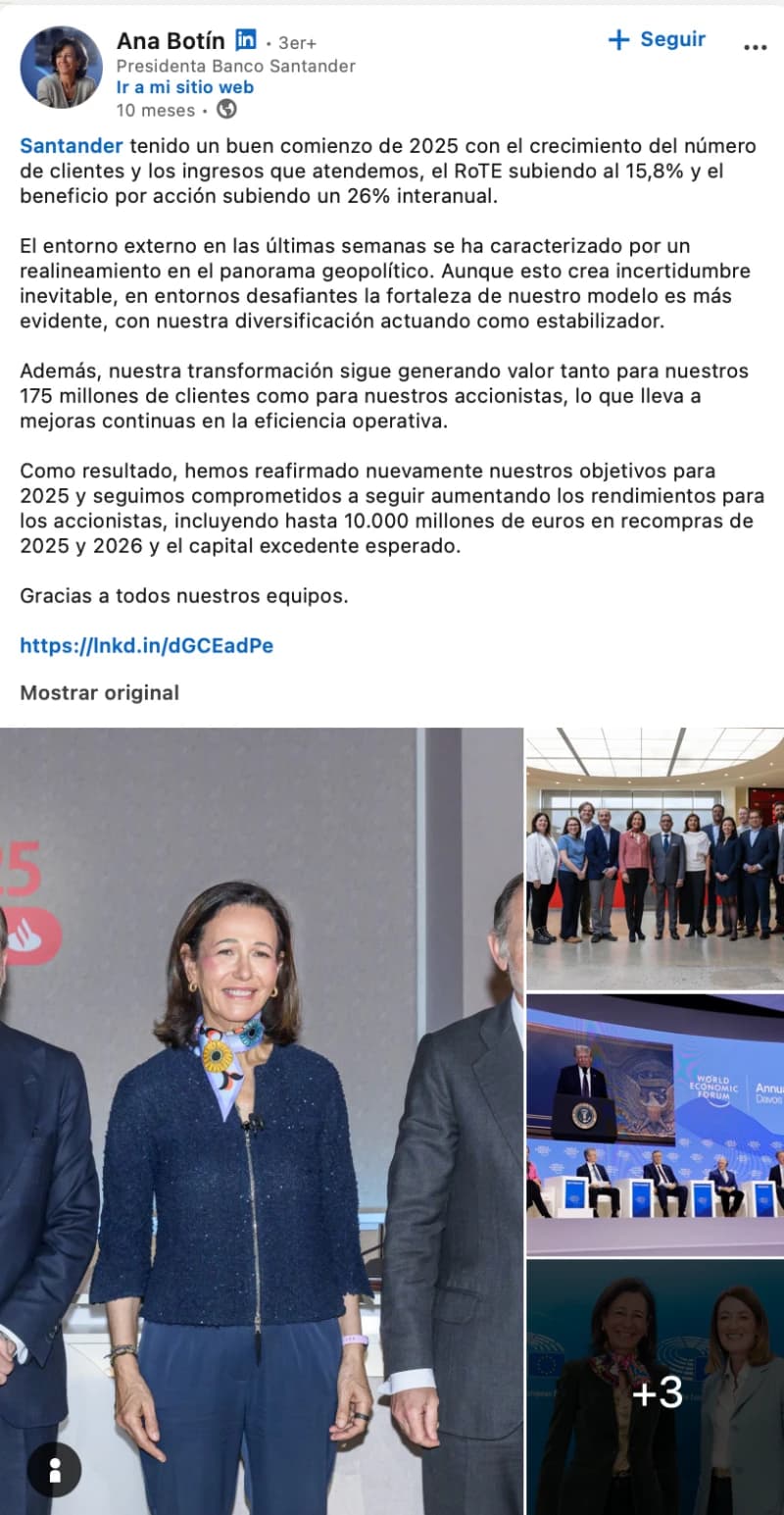 Ana Botín — Antes